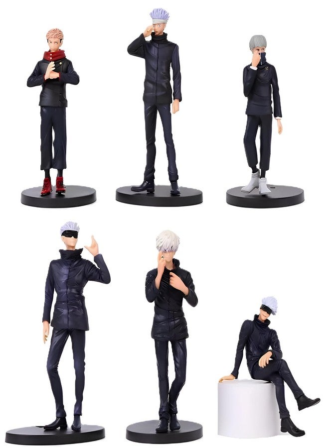 AUGEN Jujutsu Kaisen Set of 6 - D Action Figure Limited Edition for Car Dashboard, Decoration, Cake, Office Desk & Study Table (20cm)(Pack of 6) - Image 1